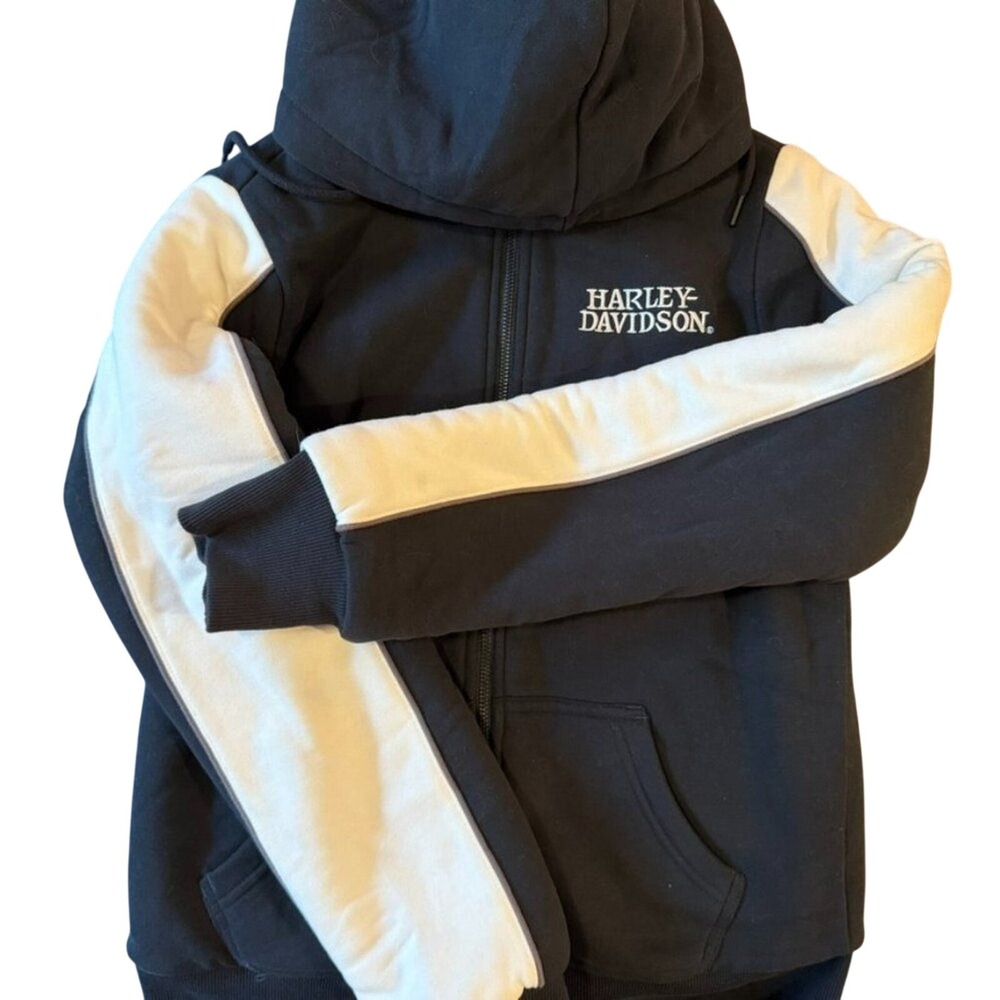 Vintage Harley Davidson Willie G Skull Sherpa Grunge‎ Hoodie Women S Embroidered